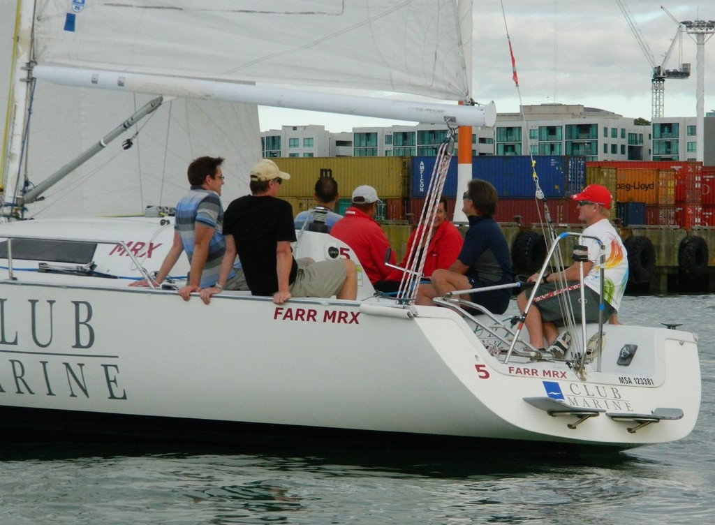 Starting North side did not pay off for Sanya's Cameron Dunn's Club Marine crew - 2012 NZ Marine Industry Sailing Challenge © Tom Macky